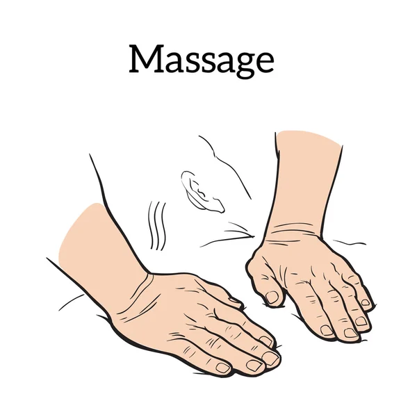 Massagem manual terapêutica. Terapia médica —  Vetores de Stock