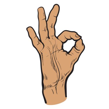 Fingers are doing OK symbol clipart