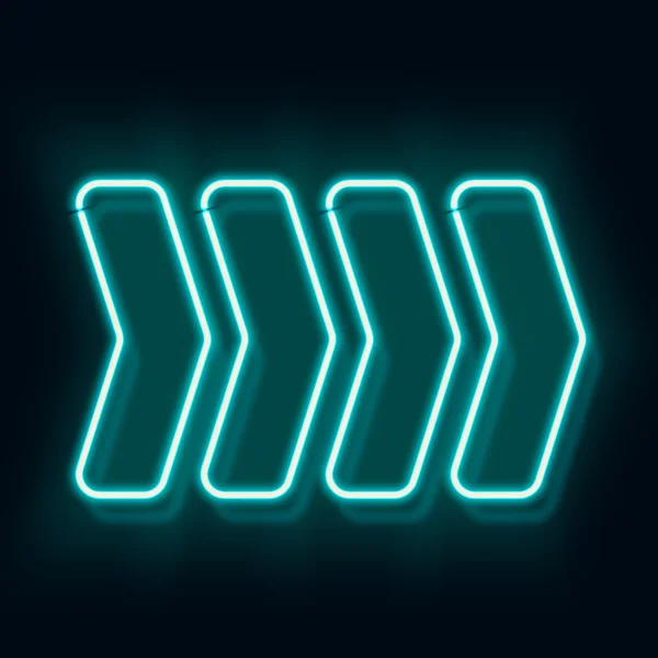 Neon pilen anger riktningen — Stockfoto