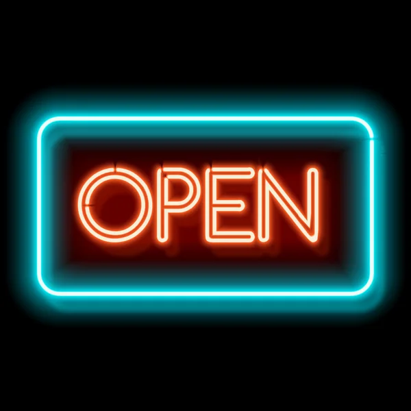 Retro neonový nápis Open — Stock fotografie