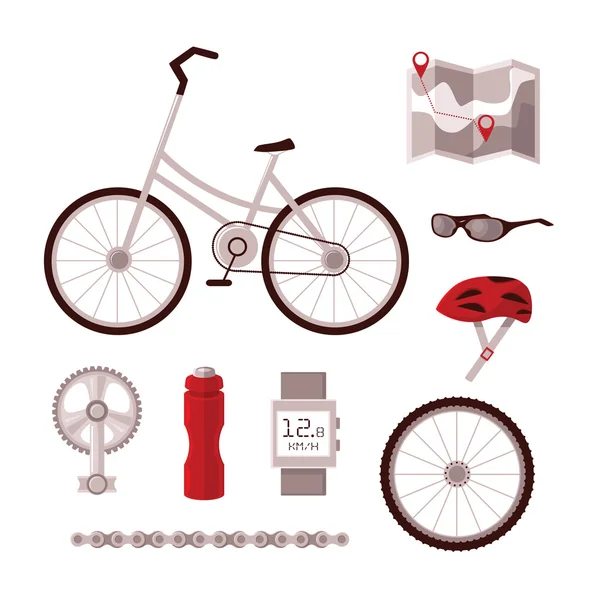 Set bicycle accessories — Stockfoto