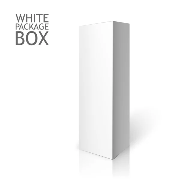 白いパッケージのボックス。モックアップ テンプレート — ストック写真