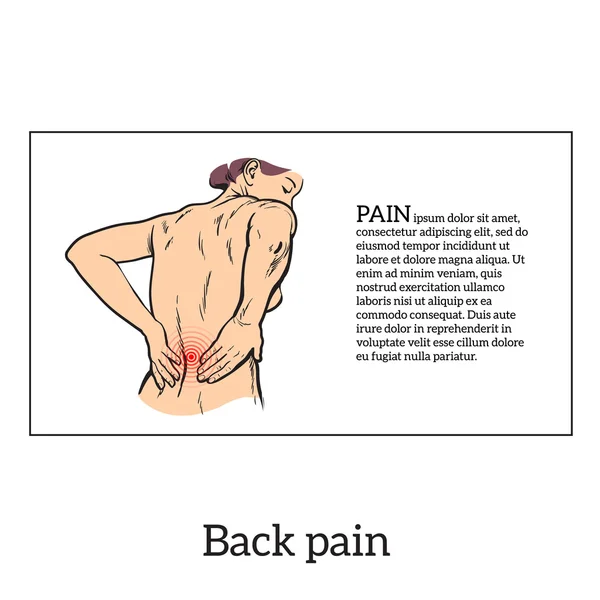 Low back pain in women, black and white sketch — Stock Illustration Low back pain in women, black and white sketch Royalty Free Stock Vectors
