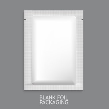 Mockup Blank Foil Packaging. clipart