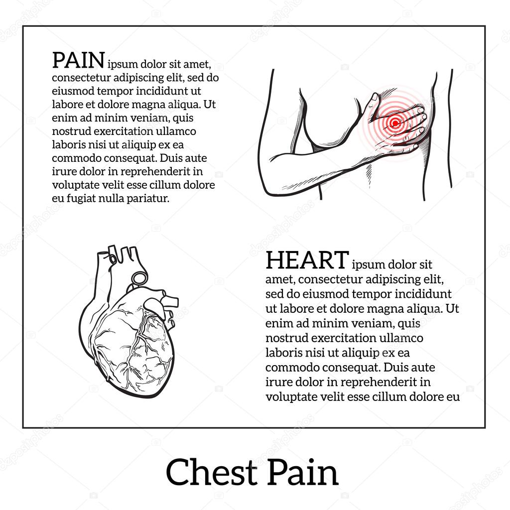 Pain in the heart of a woman Stock Vector by ©Sabelskaya 109200964