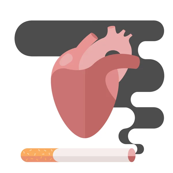 Concetto di consumo di nicotina, fumo incinta — Vettoriale Stock