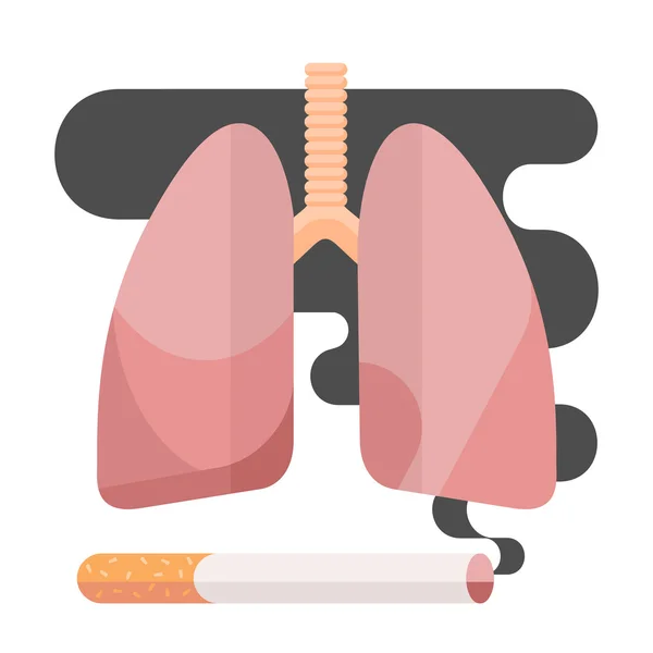 Concetto di consumo di nicotina, fumo incinta — Vettoriale Stock