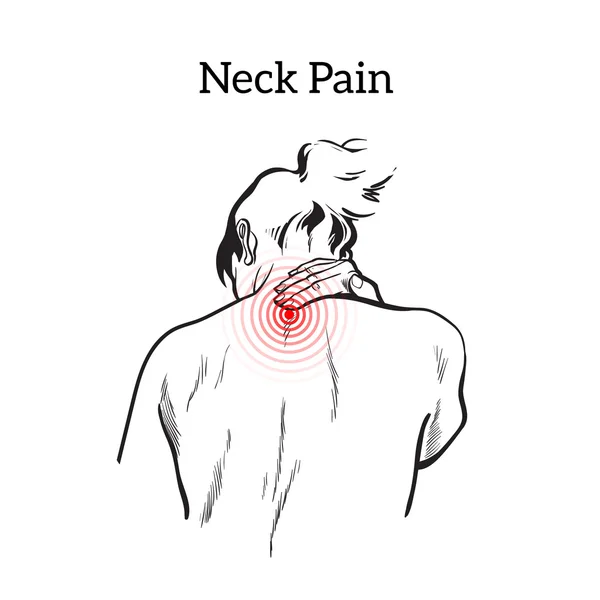 Pain in the neck of a man — Stock Photo, Image