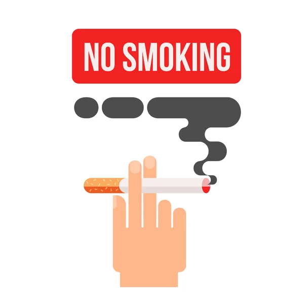 Concept van nicotine consumptie, roken zwanger — Stockvector