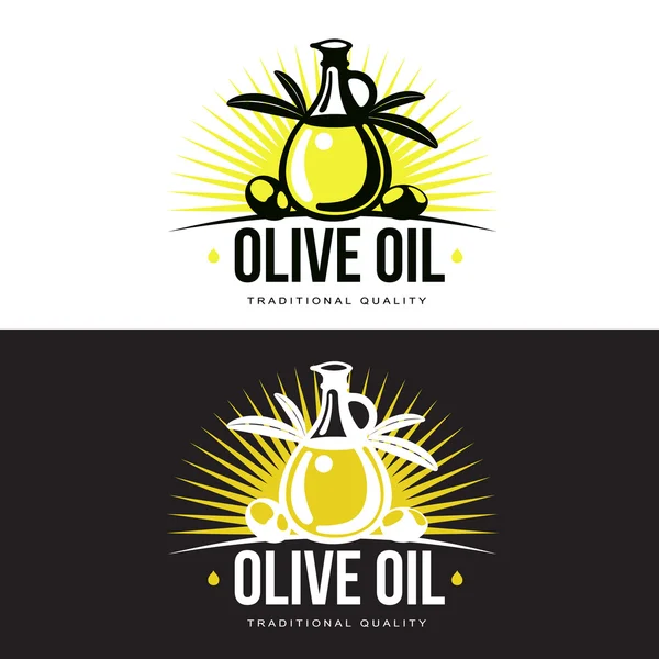 Логотип Набір про оливкову олію — стоковий вектор