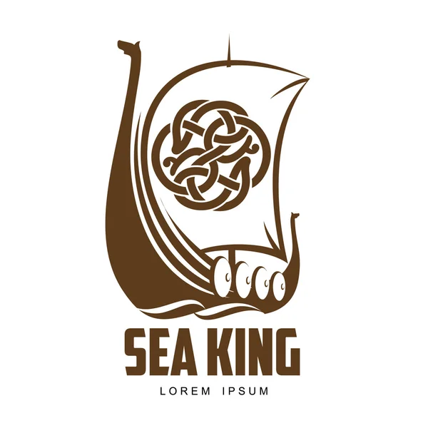 Buque logo Viking — Archivo Imágenes Vectoriales