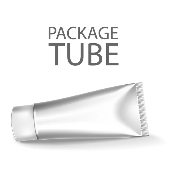 Paquetes de cosméticos en blanco, plantilla de tubo — Foto de Stock