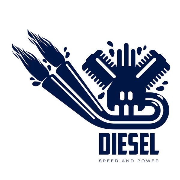Diseño logo motor gasolina — Archivo Imágenes Vectoriales