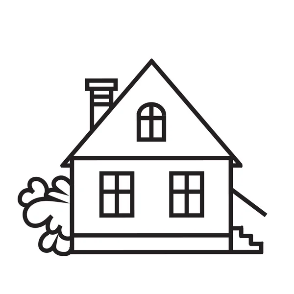 Sket one house. House, dwelling, symbol — Stock Photo, Image