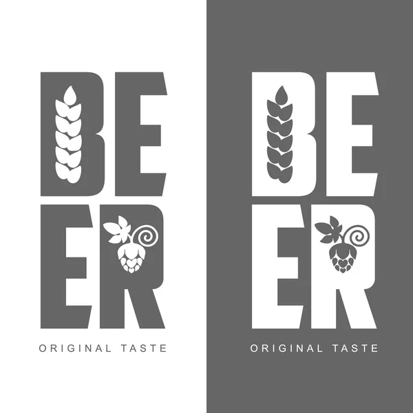 simple logo with the words Beer