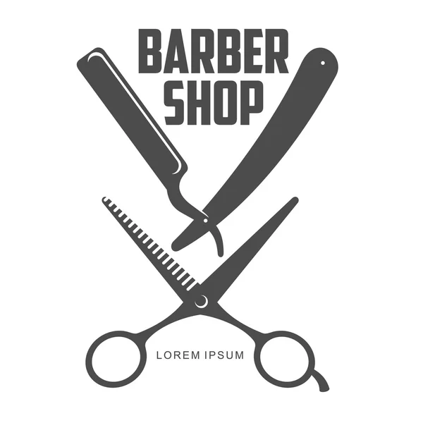 Logotipos de barbearia vintage, rótulos, emblemas, elementos de design —  Vetores de Stock