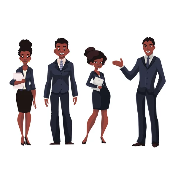 African American businessmen and businesswomen — Stock Photo, Image