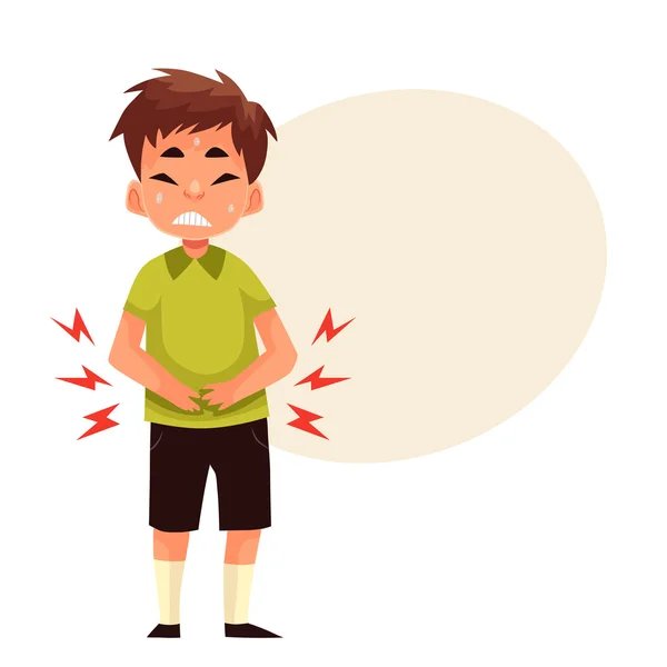 Little boy having stomach ache — Stock Photo, Image