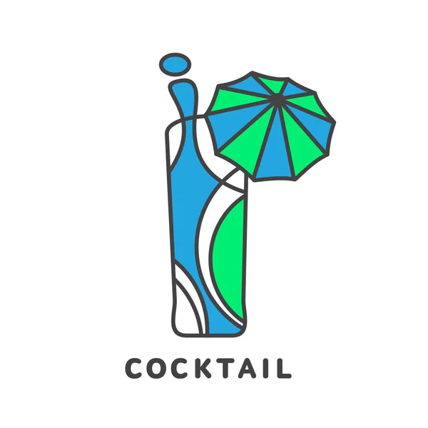 Logotipo de cóctel abstracto colorido — Archivo Imágenes Vectoriales