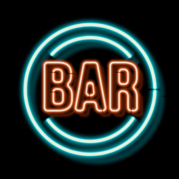 Vintage-Leuchtreklame mit Hinweis auf die Bar — Stockfoto