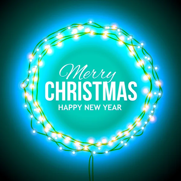 Congratulation to Christmas with lights — Stockfoto