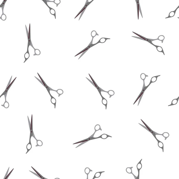 Бесшовный узор с парикмахерскими ножницами плоская векторная иллюстрация — стоковый вектор