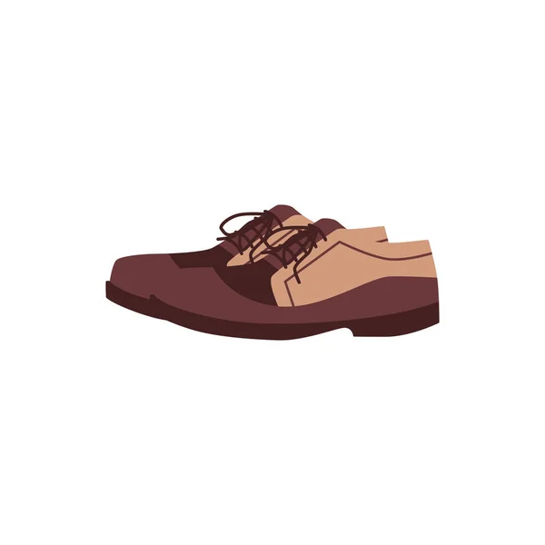 Flat isolated vector illustration of traditional shoes of a victorian gentleman. — Stock Vector