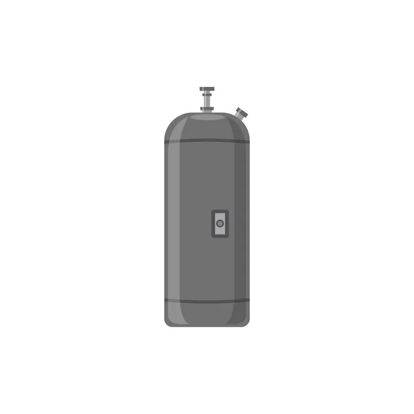 Oblong gas cylinder or tank for industrial gas flat vector illustration isolated. — Stock Vector