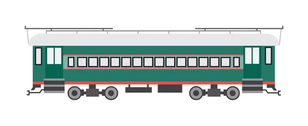 Vehículo ferroviario de pasajeros de tren suburbano, vagón de metro o metro — Vector de stock