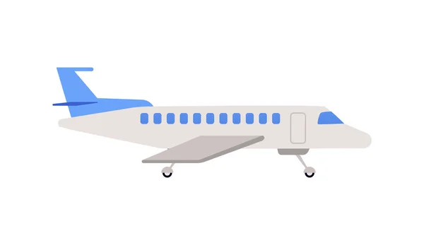 Passagerare flygplan eller airbus tecknad ikon, platt vektor illustration isolerad. — Stock vektor