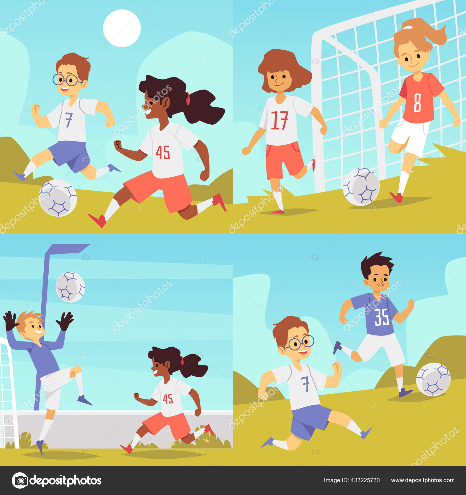 Ilustração Da Coleção Bolas Esportivas. Jogo De Bola De Desenho