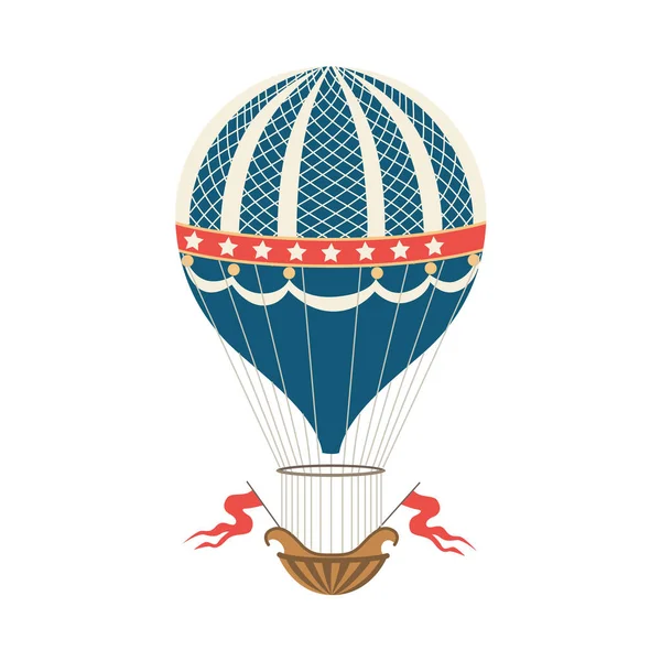 Винтажный воздушный шар для необычных приключений и путешествия векторной иллюстрации. — стоковый вектор