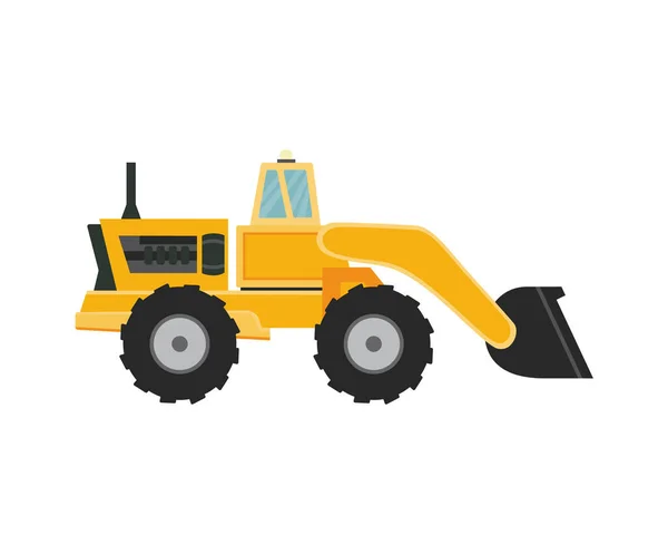 Snow plow removal equipment for cleaning snowy road in winter season snowfall. — Stock Vector