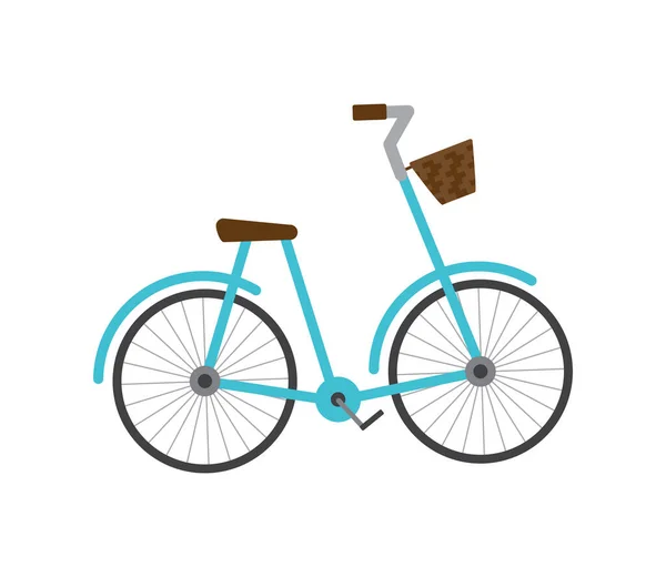 Klasyczny rower holenderski vintage z koszem płaski wektor odizolowana ilustracja. — Wektor stockowy