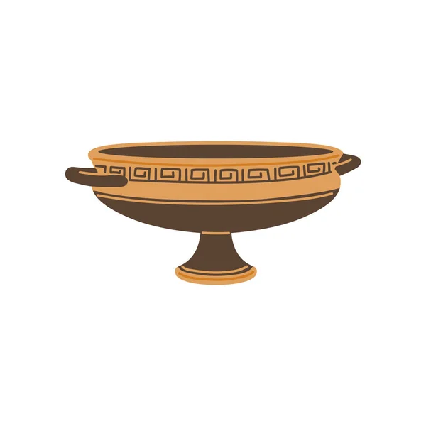 Antigua copa griega o romana o cáliz ilustración vectorial plana aislada. — Archivo Imágenes Vectoriales
