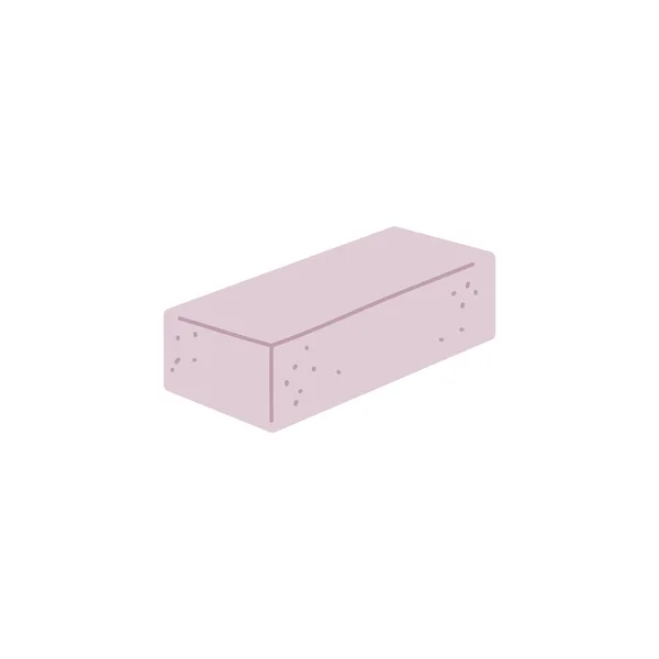 Matériau de construction - brique blanche ou bloc de béton mousse une illustration vectorielle — Image vectorielle