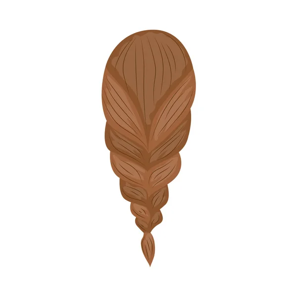 Девушка с косичками, мода красивая прическа для молодой женщины с длинными волосами. — стоковый вектор