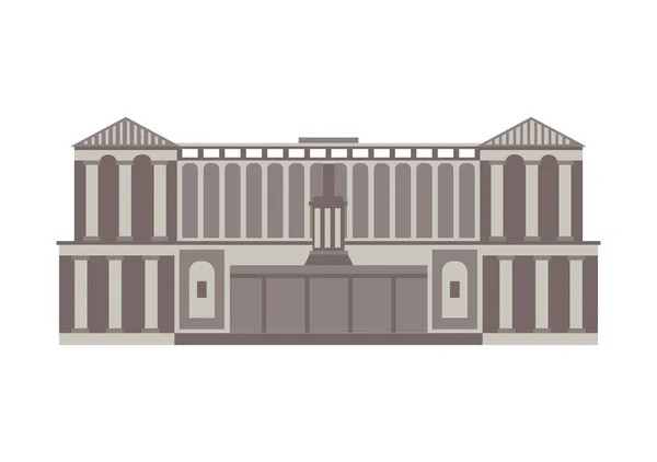 Κτίριο αρχιτεκτονικής σε κλασικό ρωμαϊκό ή ελληνικό στυλ με κίονες. — Διανυσματικό Αρχείο
