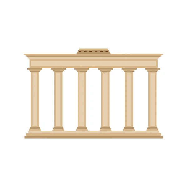 Αρχιτεκτονική της κλασικής πέτρας αρχαίο ρωμαϊκό ή ελληνικό κτίριο με κίονες. — Διανυσματικό Αρχείο