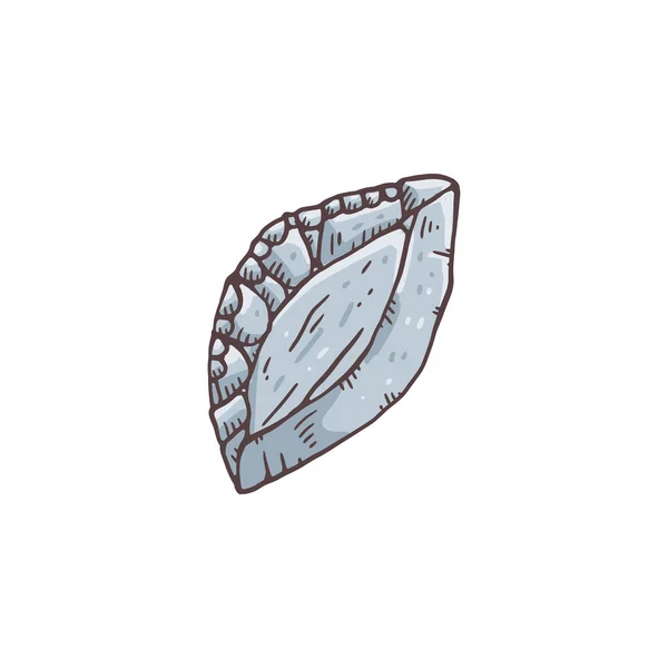 Outil à main de l'âge de pierre en illustration vectorielle de croquis rupestre isolé. — Image vectorielle