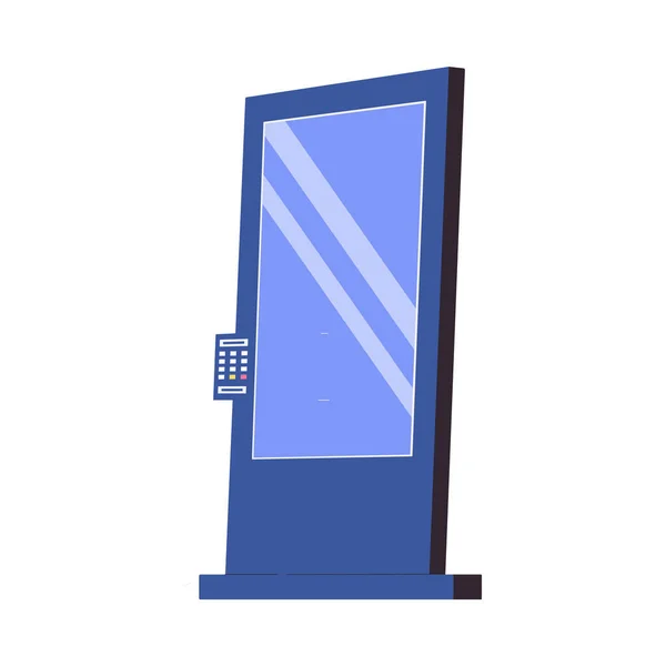 Kiosque d'auto-commande ou icône d'affichage interactif illustration vectorielle plate isolé. — Image vectorielle