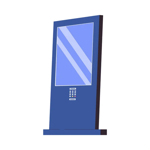Selbstbedienungsterminal-Kiosk mit leerem Monitor - interaktive elektronische Anzeige — Stockvektor