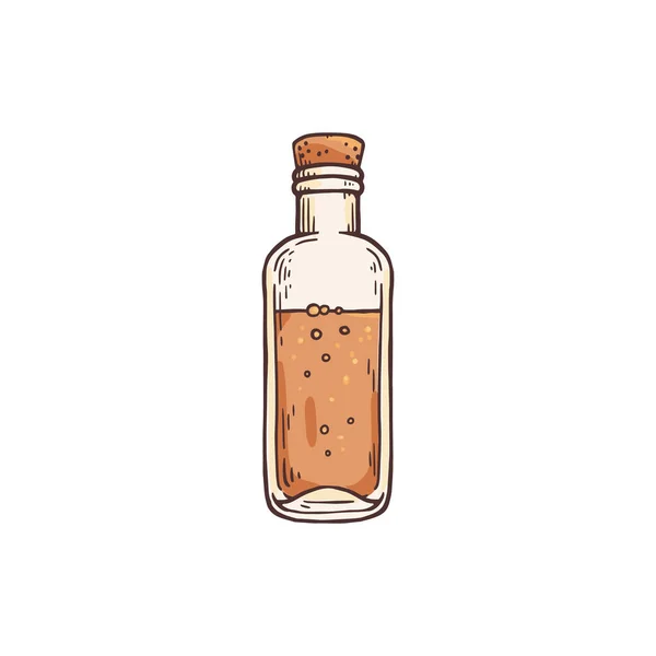 Frasco de aceite esencial vintage o ilustración de vectores de grabado de frasco aislado. — Vector de stock