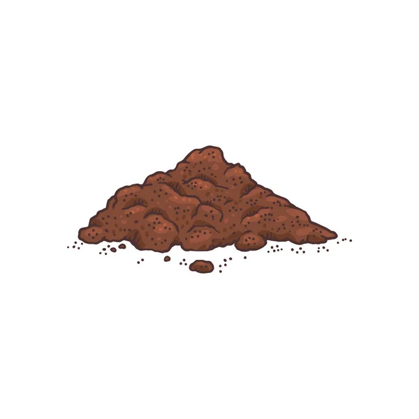 Tas de cacao en poudre dessiné à la main illustration vectorielle de gravure isolé. — Image vectorielle