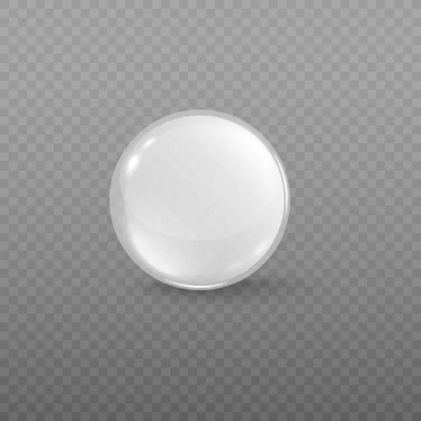 Boule de cristal ou perles de verre nuageux, illustration vectorielle réaliste isolée. — Image vectorielle