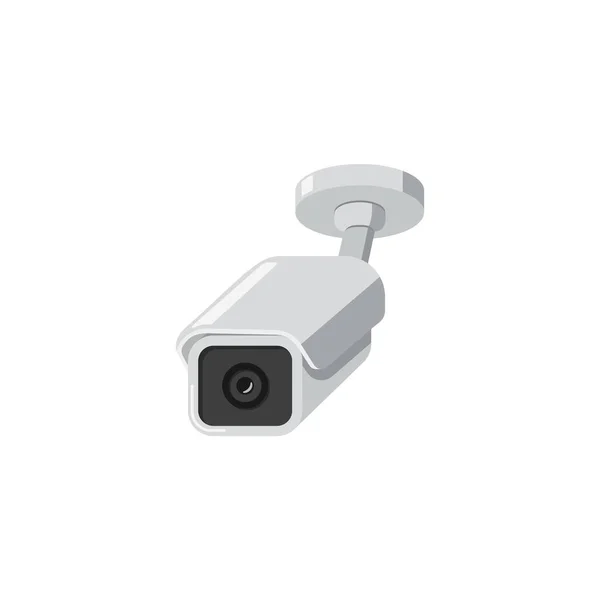Caméra de surveillance vidéo secrète ou illustration vectorielle plate cctv isolé. — Image vectorielle