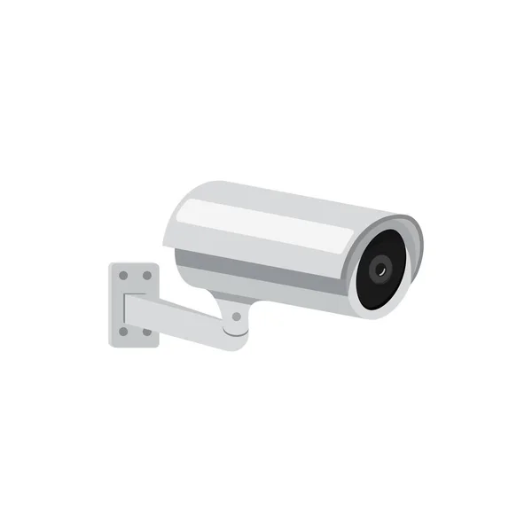 Icono de la cámara de seguridad al aire libre, sistema de vigilancia cctv para personas de seguridad. — Vector de stock