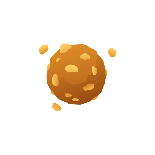 Zoete chocolade snoep met room, koekjes, noten en karamel een vector illustratie — Stockvector
