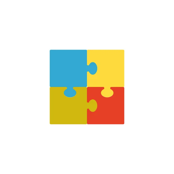 Emblem oder Logo für Autismus-Awareness-Bewegung, flache Vektorabbildung isoliert. — Stockvektor
