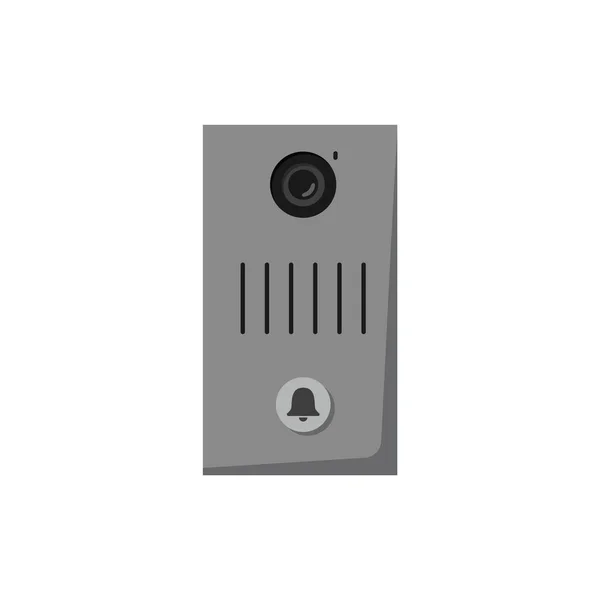 Intercom εξωτερική πάνελ ασφαλείας με κάμερα, επίπεδη διανυσματική απεικόνιση απομονωμένη. — Διανυσματικό Αρχείο